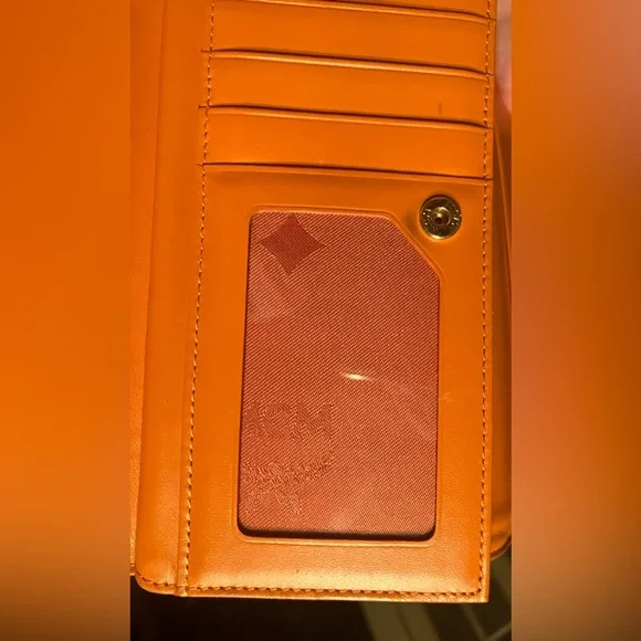 Authentic MCM Long Leather Wallet w/Charm - Picture 6 of 10
